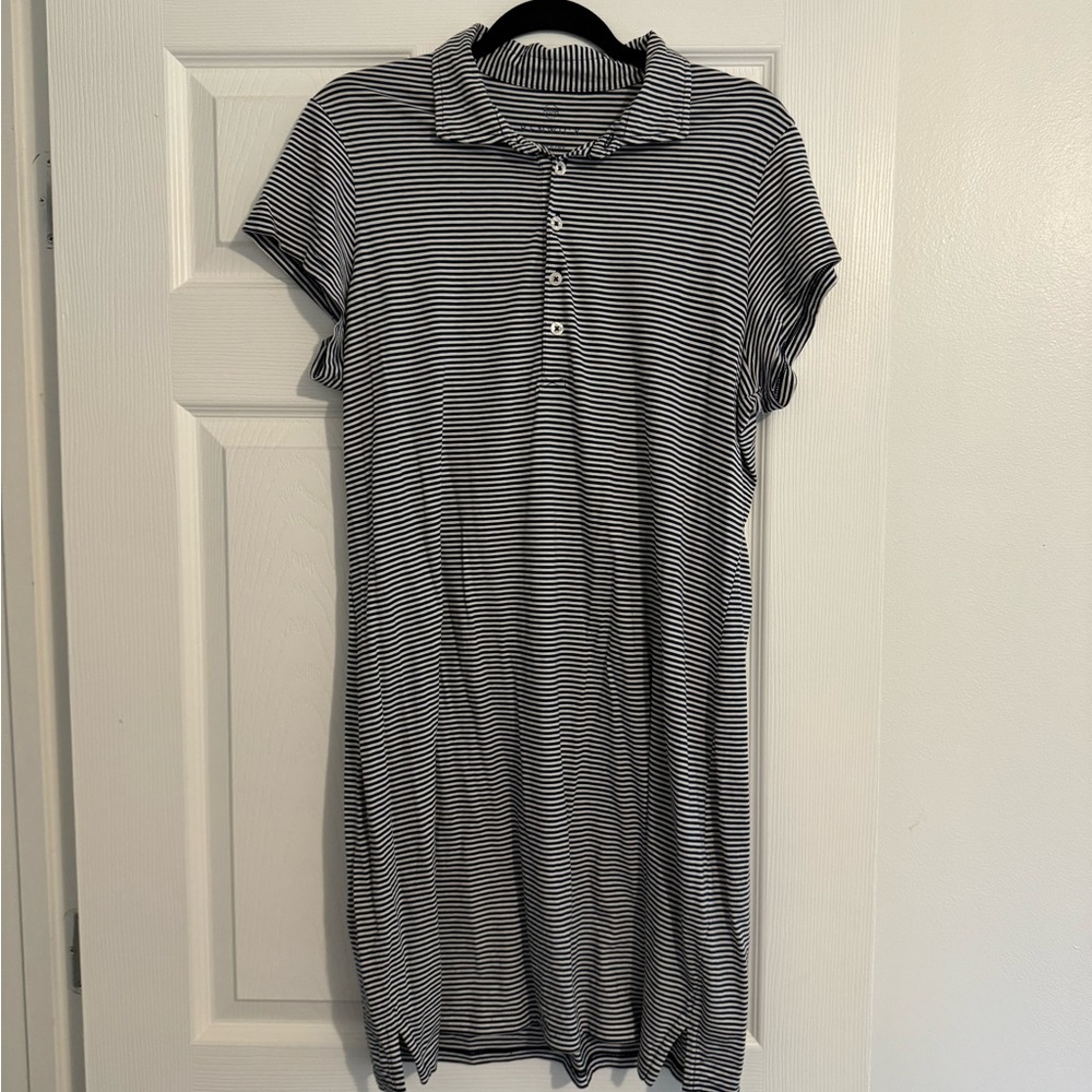 Renwick navy striped polo golf dress